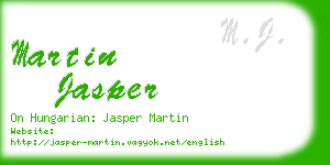 martin jasper business card